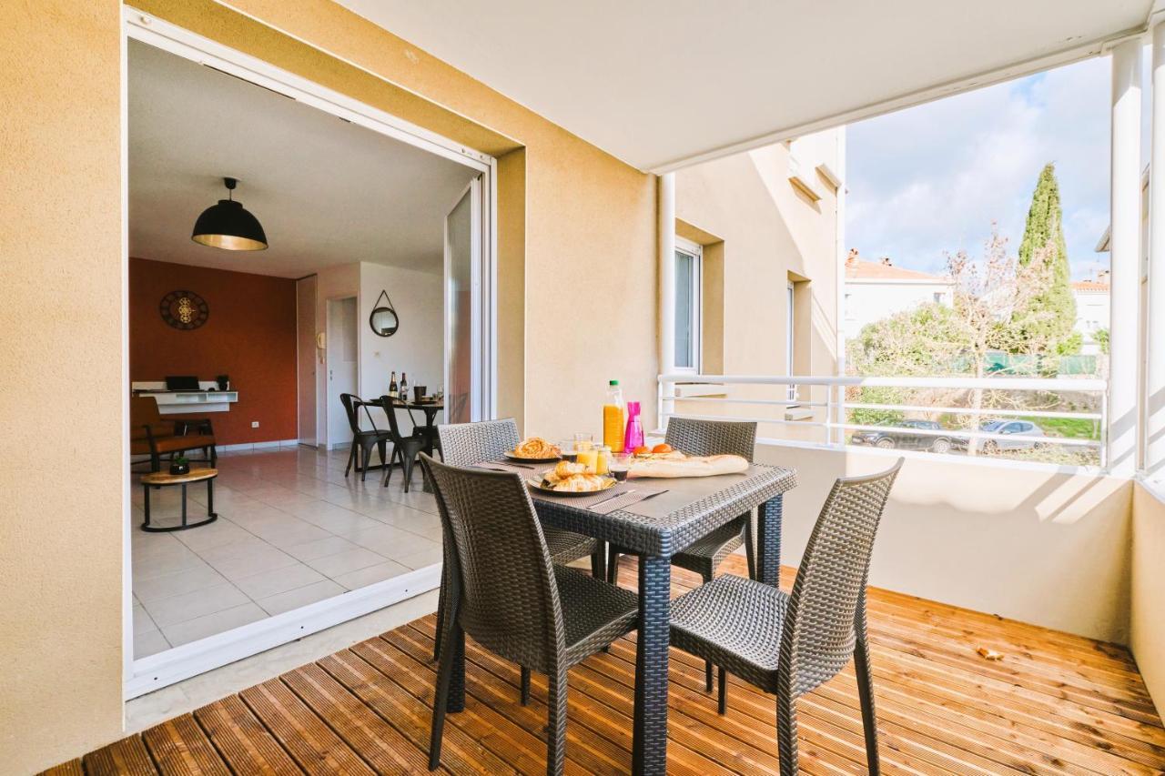 Tout Confort ! Calme, Climatisation, Piscine, Parking Gratuit, Grande Terrasse, Netflix, Wifi Carcassone Kültér fotó